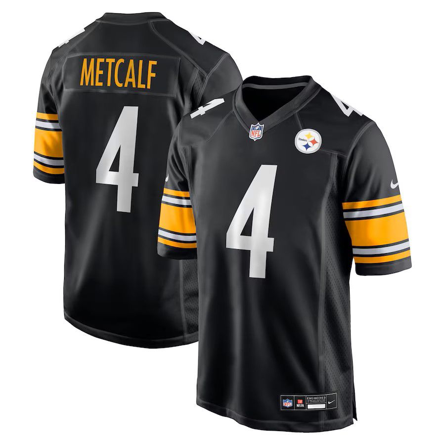 Men Pittsburgh Steelers #4 DK Metcalf Nike Black 2025 Game Player NFL Jersey->pittsburgh steelers->NFL Jersey